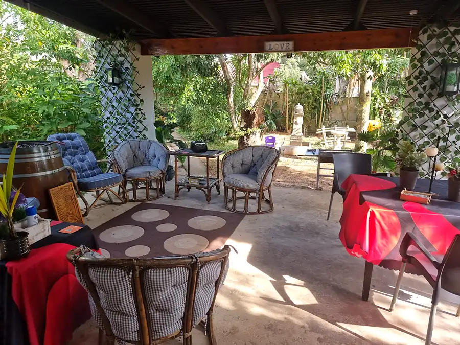 The private patio at Unit 5