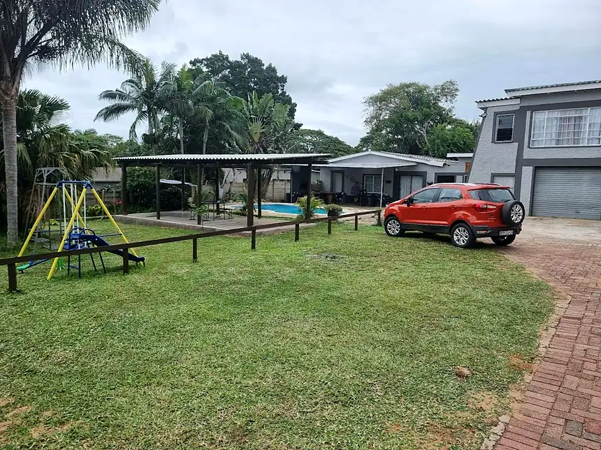The playground and lawn